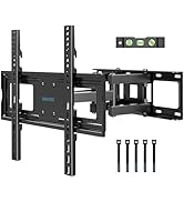 BONTEC Full Motion TV Wall Mount for 23-70 Inch TVs, Hold up to 99 lbs, Max VESA 400x400mm, Swive...