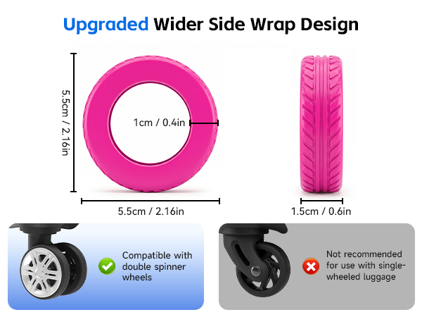 wheel covers for rolling suitcases