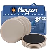 Furniture Sliders for Carpet, 8 Pcs 7" Round Furniture Moving Sliders, Heavy-Duty Furniture Mover...