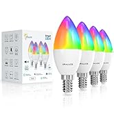 ORALUCE Smart Light Bulbs, WiFi&Bluetooth E12 Smart Bulbs That Work with Alexa Google Home Compat...