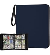 GERMUN 9 Pocket Card Binder, Premium Zip Trading Card Binder, 720 Double Sided Pocket PU Card Col...
