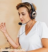 over ear USB C headset with mic, USB headset for laptop, USB C headset with mic