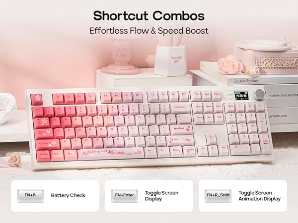 Full Size Mechanical Keyboard with Screen &amp; Knob