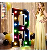 Ledido 34 Colors Marquee Letters 4 Feet Tall with Remote, Easy to Assemble 4FT Marquee Light Up L...