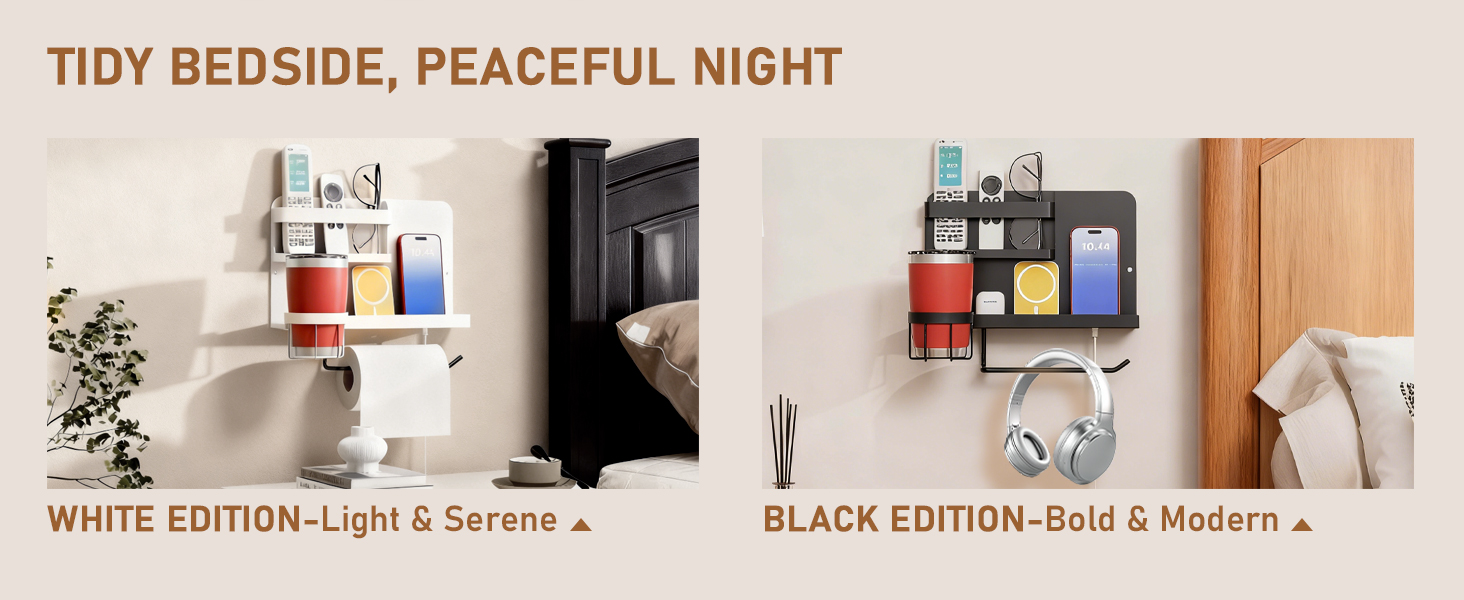 bedside wall organizer