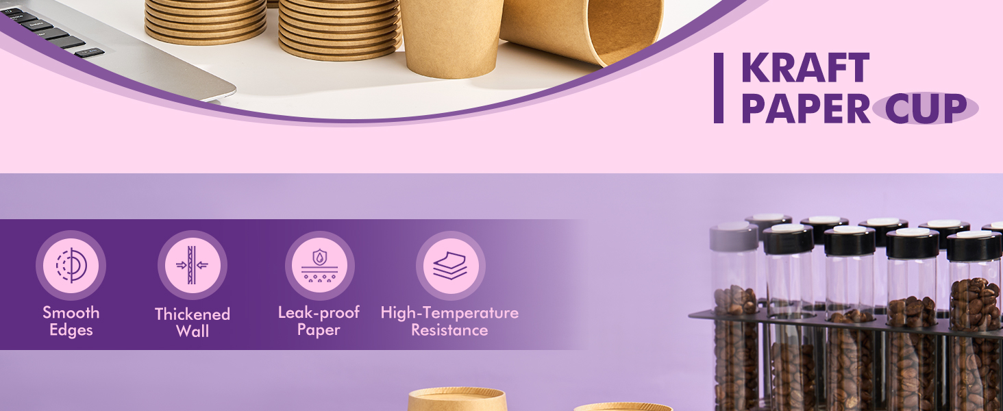 8 OZ Kraft Paper Cups