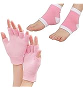 Moisturizing Fingerless Gloves and Heel Socks - Cold Therapy Gel Moisturizing Gloves and Heel Soc...