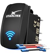 DaierTek Starlink Rocker Switch SPST 5 Pin Starlink Dish Toggle On/Off Heavy Duty Waterproof Mari...