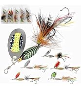 DAMIDEL 6pcs Fly Fishing Strikers kit,1/4oz 1/3oz Mixed, Simulation Colorful Belly and Wings Spin...