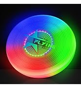 Light Up Flying Disc, Glow in The Dark Disc Color Changing with 14 Lighting Modes, 3 Brightness, ...