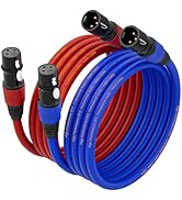 AuxLink XLR Cables, XLR Male to Female 10ft, Gold-Plated 3 Pins Microphone Cable Color Coded Cabl...