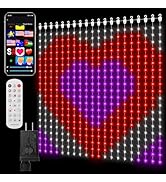 CoziTech Smart Curtain Lights 400 LED, Color Changing LED Curtains Light 6.6 * 6.6 FT, DIY Fairy ...