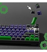 Womier Purple Keycaps Cool, PBT Jelly Keycaps 60 75 100 Percent, Translucent Key caps Custom 129 ...