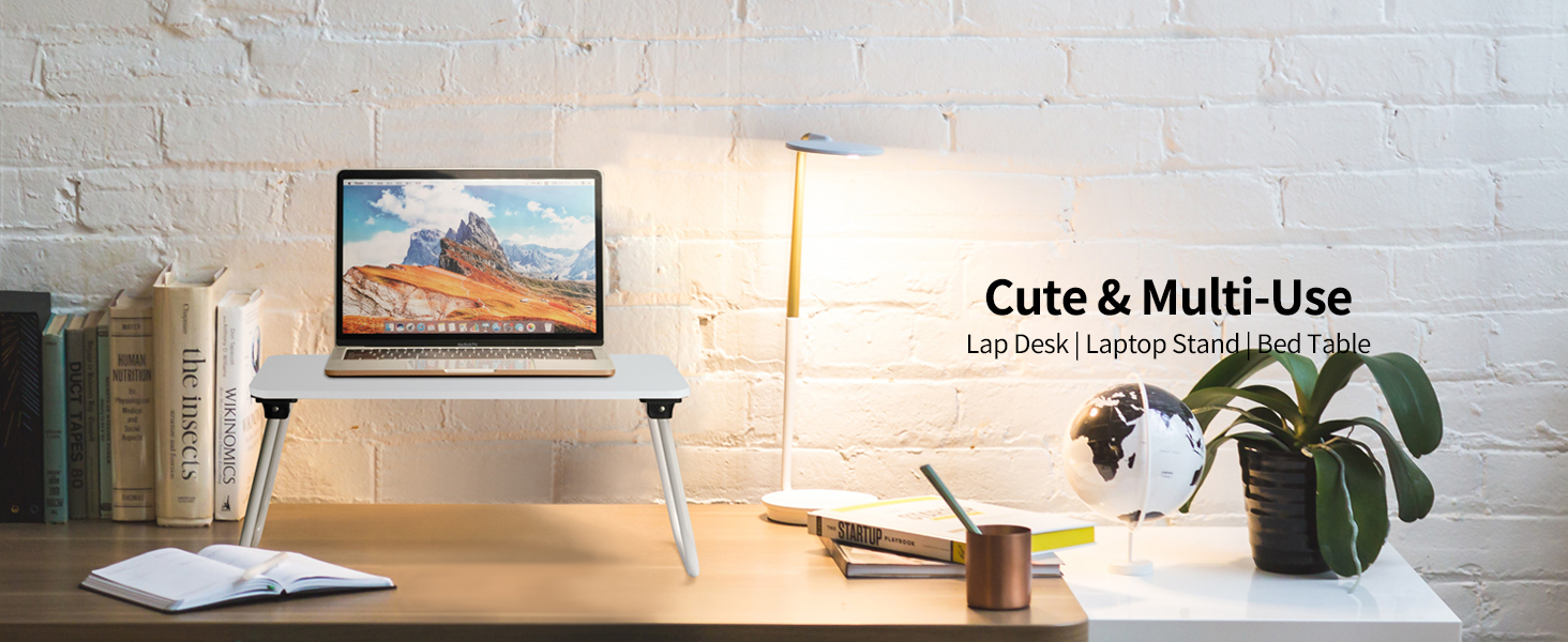 Ruxury Folding Lap Desk Laptop Stand Bed Desk Table Tray