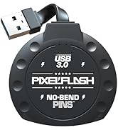PixelFlash CF Card Reader (Black) - Compact Flash Memory Card Adapter with Cabled USB 3.0, 5GB/s ...