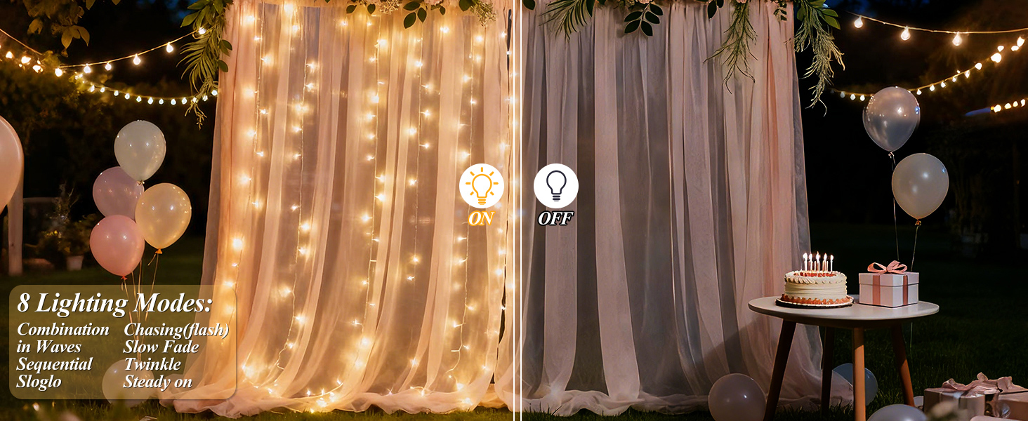 Sheer backdrop curtain