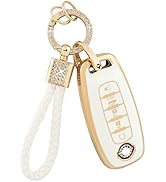 PIFOOG for Nissan Rogue Key Fob Cover 5 Buttons 2023 SL Platinum Car Key Case Shell Bling Keychai...