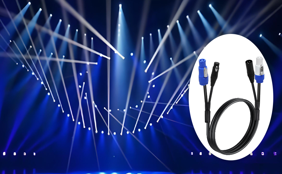 powercon dmx combo cable