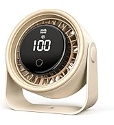 Minthouz Quiet Desktop &amp; Wall-Mountable Fan, 4 Speeds with 90° Oscillation, USB-C Fast Charging, ...