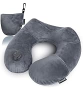 Keemall Inflatable Travel Pillows for Airplanes, Easy Blow Up Inflatable Travel Neck Pillows for ...