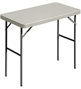 FROASISPRO Folding Table 2.7ft Rectangular All-Occasion Plastic Folding Event Table for Indoor an...