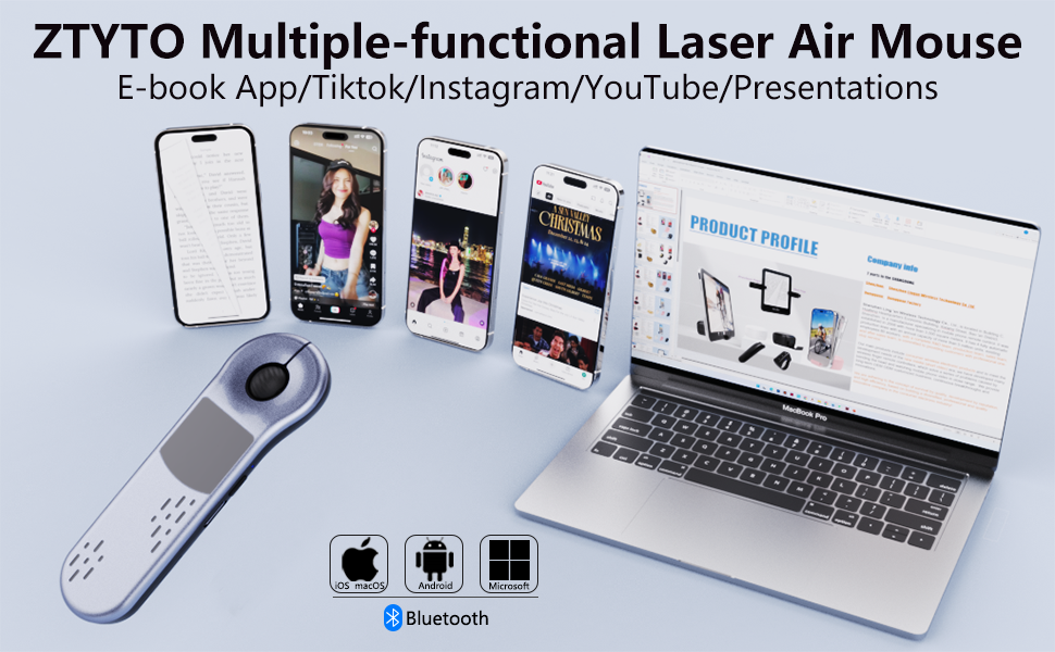 ZTYTO Multiple-functional Laser Air Mouse