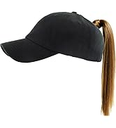 Classic Plain Ponytail Messy High Bun Headwear Adjustable Cotton Trucker Mesh Glitter Hat Basebal...
