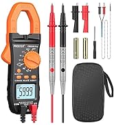Proster Digital Clamp Meter TRMS 6000counts, 800A DC AC Current AC/DC Voltage NCV Continuity Capa...