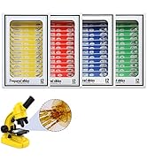 Ninyoon 48pcs Microscope Slides with Specimens for Kids – Kids Prepared Stereo Microscope Slides ...