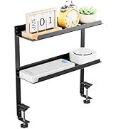 Delamu 2 Tier Cable Management Tray, No Dill Cord Organizer Metal Cable Management Under Desk or ...