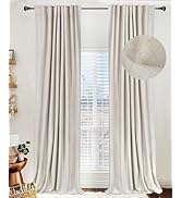 100% Blackout Shield Blackout Curtains for Bedroom 84 Inches Long, Back Tab/Rod Pocket Living Roo...