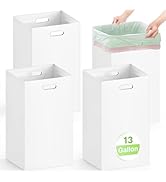 4 Pack Disposable Trash Cans for Parties, 13 Gallon Large Collapsible Garbage Cans with Handle, T...