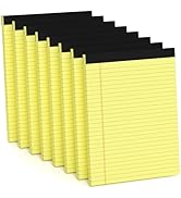 8 Pack Yellow Legal Pads 8.5 x 11 Wide Ruled Note Pads 8.5 x 11 Lined Paper Writing Pads Yellow N...