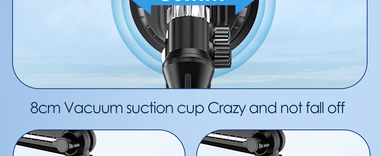 5 in 1 Car Phone Holder, Dashboard Windshield Phone Mount with Strong Suction Cup &amp;amp; Large Clamp