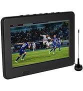 Yoidesu 7 Inch Portable Widescreen TV, 1080P LED ATSC Analog Television for Car Caravan Camping O...