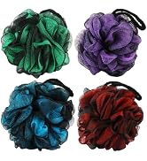Chuya 4 Pack Shower Loofahs Sponges 70g Large,Bath Sponge Loofah Body Scrubber Balls for Family W...