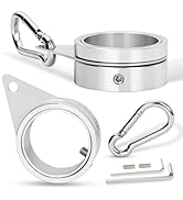 BONWIN 1.5" Flag Pole Rings, 2 Pcs Aluminum Alloy Spinning Flag Pole Ring Clips Swivels, 360° Rot...