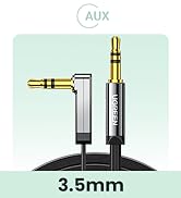 UGREEN 3.5mm Audio Cable Stereo Aux Cord 90 Degree Right Angle Aux Cable