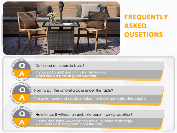 Sundale Outdoor Patio Umbrella Table A/B Test