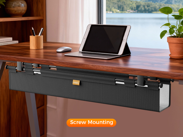 under desk wire management