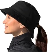 TOP-EX Ponytail S M L XL UPF50+ Sun UV Protection Packable Bucket Hats for Women Hiking Fishing