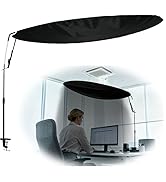 Adjustable Office Cubicle &amp; Desk Shade – 43" Extra-Large Oval Design for Wider Coverage, Blocks L...