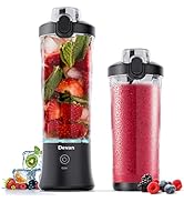 Portable Blender,270 Watt for Shakes and Smoothies Waterproof Blender USB Rechargeable with 20 oz...