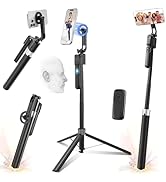 Magnetic Auto Face Tracking Tripod for iPhone, 71" Automatic Selfie Stick Tripod with Remote, Vlo...