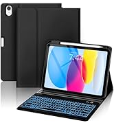 OYEEICE for ipad 10th Generation case with Keyboard 2022-7 Colors Backlit Wireless Bluetooth Detacha