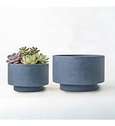 YBX YIBOXUAN Succulent Pots, 8 Inch + 6 Inch Plant Pots for Plants with Drainage Hole, Indoor Out...