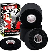 Summum Fit Athletic Tape Extremely Strong: 3 Rolls + 1 Finger Tape. Easy to Apply &amp; No Sticky Res...