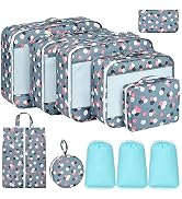 Easortm Packing Cubes for Suitcases 11 Set, Travel Organizer Bags for Luggage Packing Bags for Su...