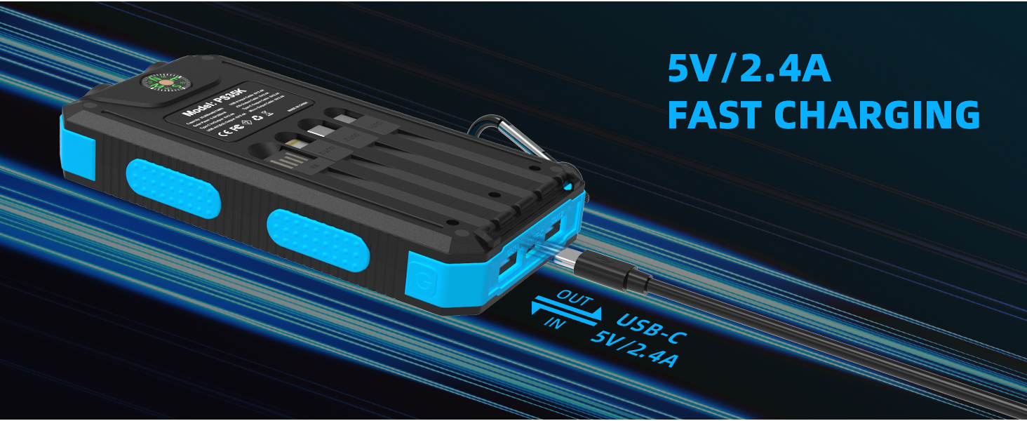 20000mAh Solar Portable Charger Waterproof for Camping External Backup Battery Pack Charger