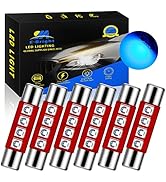 EverBright Blue 28MM Festoon Led for Car Visor Mirror Lights, 14V1CP 6641 6612F Led Festoon Bulb ...